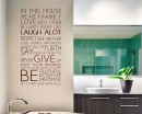 In This House Quotes Wall  Art Stickers